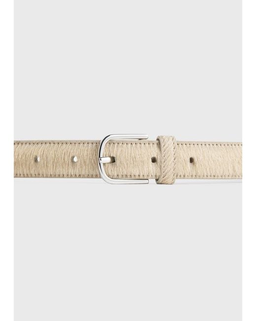 Totême White Pony Hair Belt