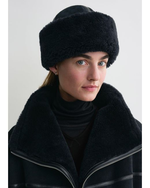 Totême  Blue Shearling Winter Hat