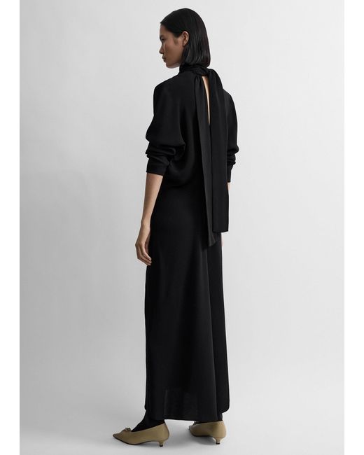 Totême Black Slouch Waist Scarf Dress Petite