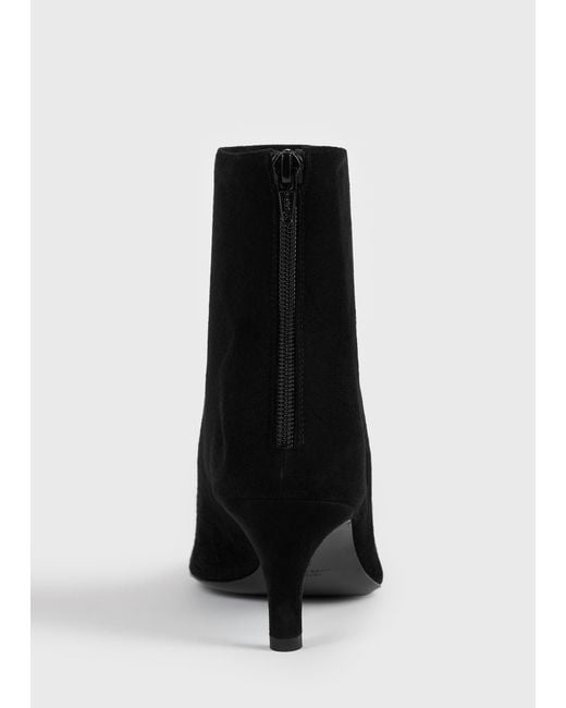 Totême  Black Soft Suede Ankle Boots