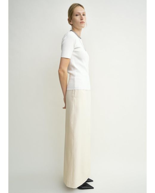 Totême  Natural Light Wool Skirt