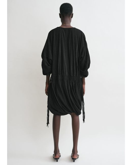 Totême Black Drawstring Dress