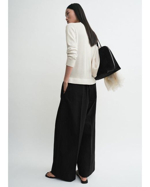 Totême White Wool Silk Knit