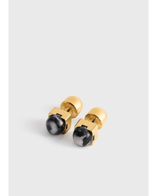 Totême  White Jasper Studs/Off