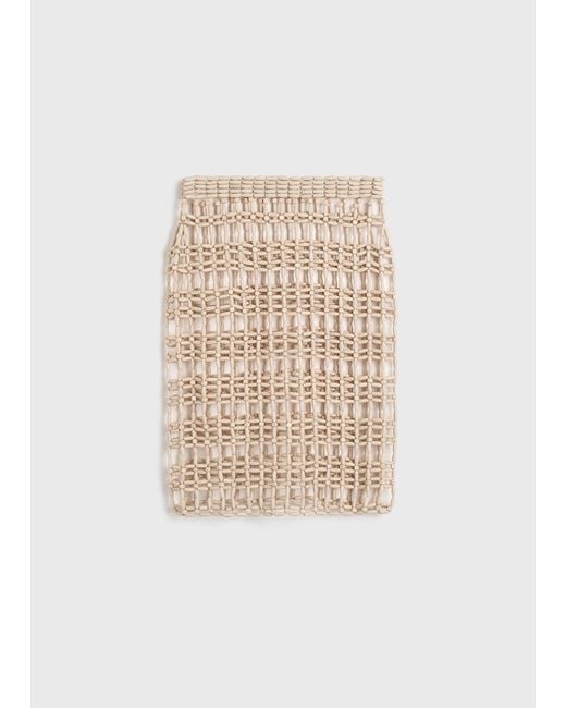 Totême Natural Beaded Skirt