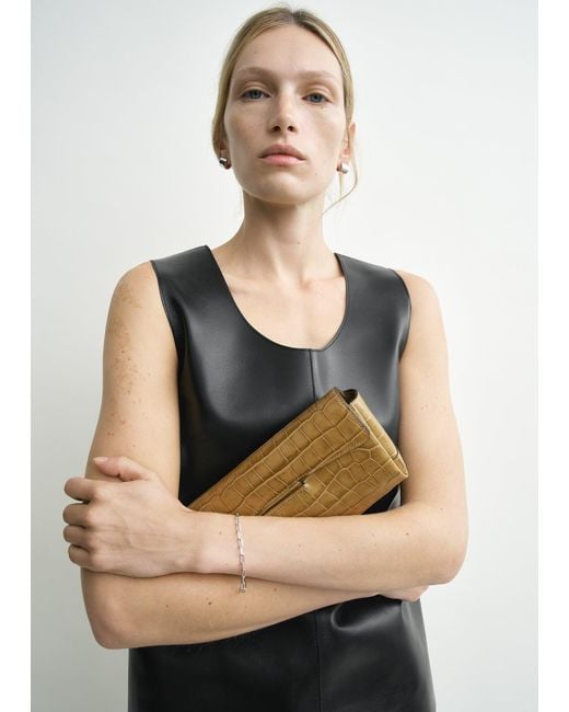 Totême Multicolor Soft Croco-Embossed T-Clutch