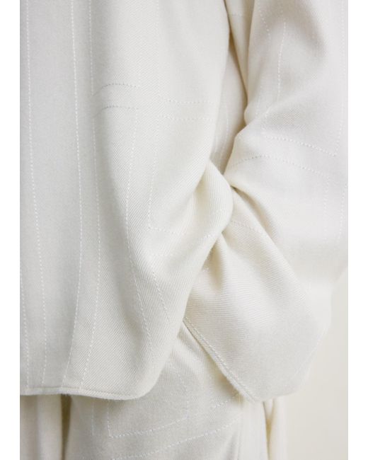 Totême White Monogram Flannel Pj Top