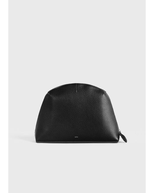 Totême Black Medium Grained-Leather Day Pouch