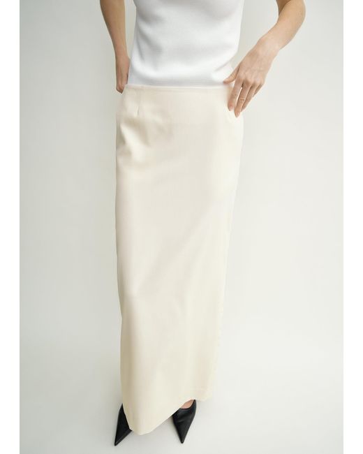 Totême  Natural Light Wool Skirt