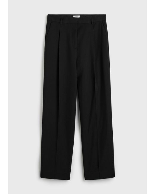 Totême Black Pleat Trousers