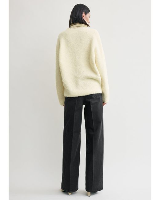 Totême  White Bouclé Turtleneck