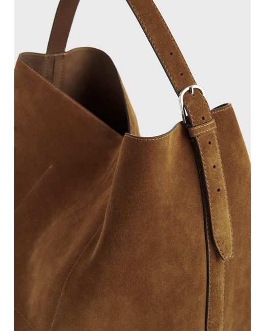 Totême Natural Belted Suede Tote