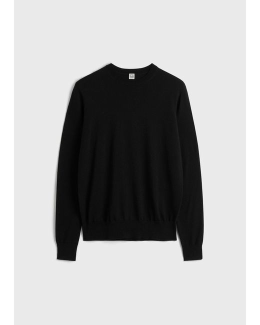 Totême Black Fine Crew Knit