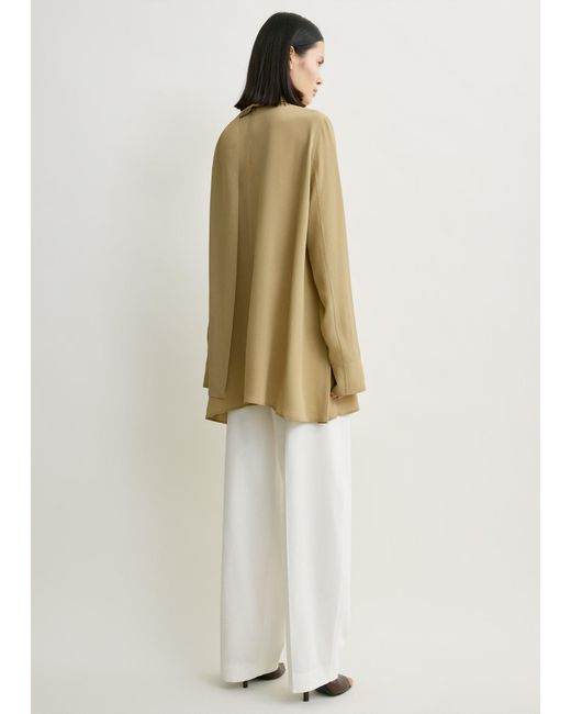Totême  Natural Draped Scarf Blouse