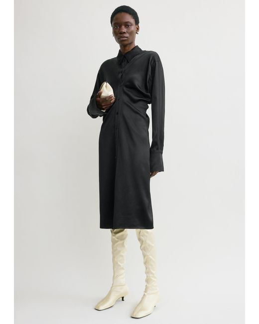 Totême Black Slouch Shirtdress