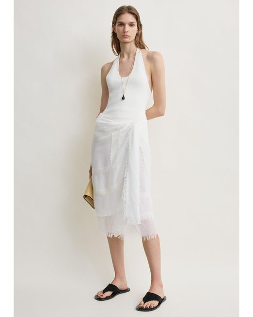 Totême Natural Compact Knit Halter Top