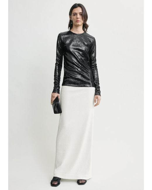 Totême White Sequin Top