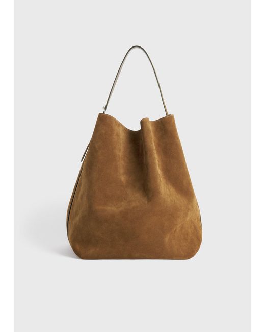 Totême Natural Belted Suede Tote