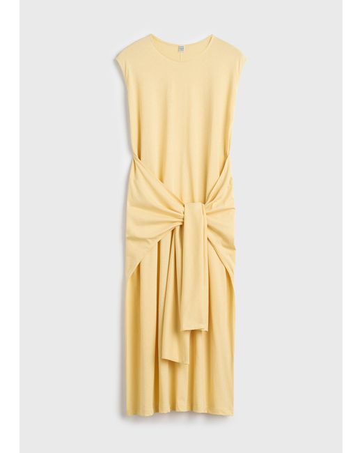 Totême Natural Tie-Waist Jersey Dress