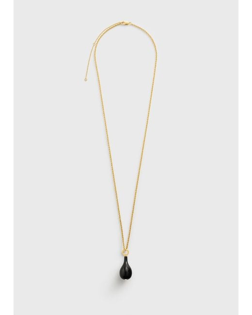 Totême White Medium Onyx Drop Necklace