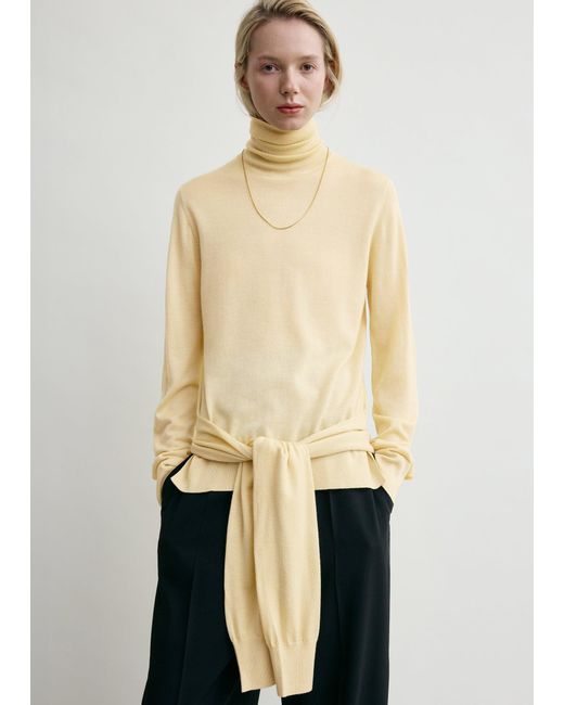 Totême  White Double-Sleeve Turtleneck