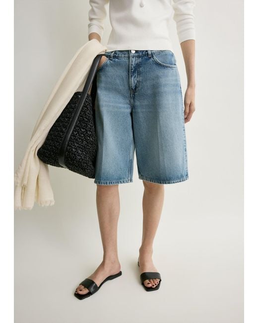 Totême  Blue Denim Board Shorts