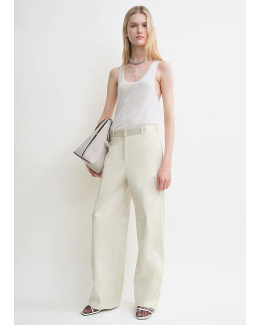 Totême White Twisted Seam Trousers