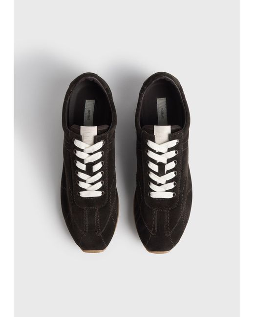 Totême  Black Flex Suede Sneakers
