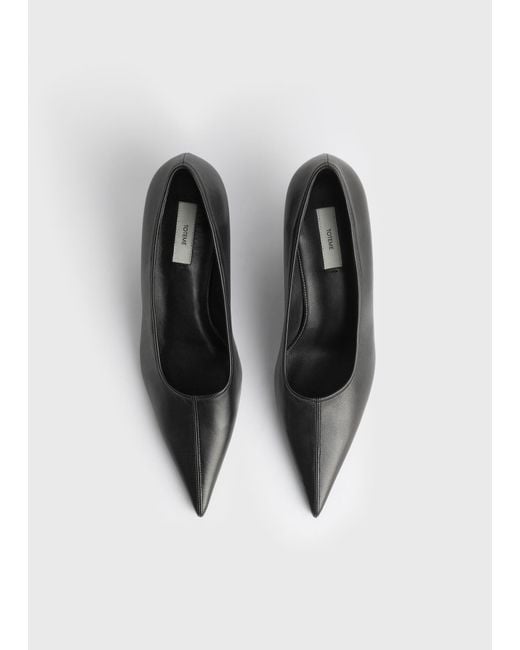 Totême White Sharp Nappa Wedge Pumps