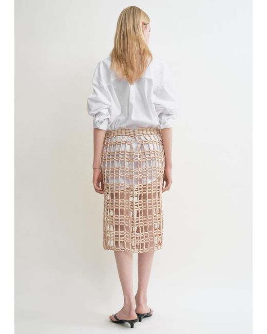Totême Natural Beaded Skirt