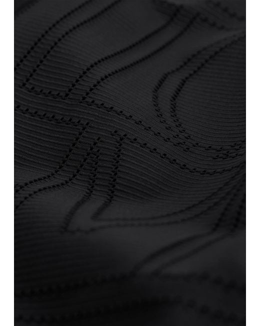 Totême Black Monogram Pointelle Swimsuit