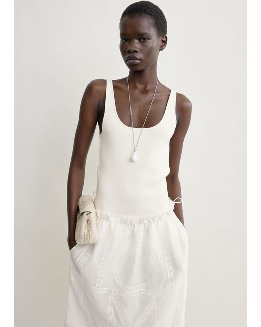 Totême Natural Monogram Mini Skirt