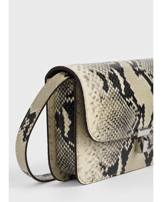 Totême Multicolor T-Lock Python-Embossed Crossbody