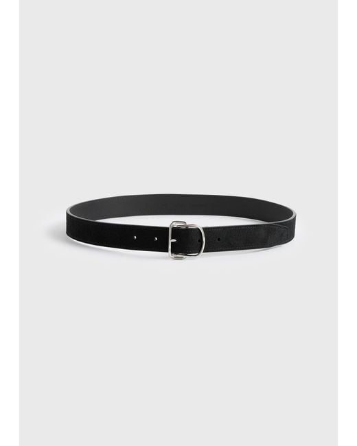 Totême White Swirl Suede Belt