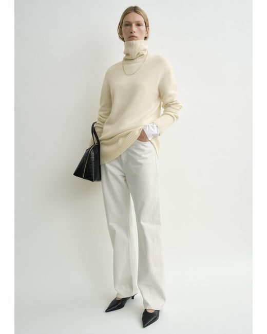Totême White Cashmere Turtleneck