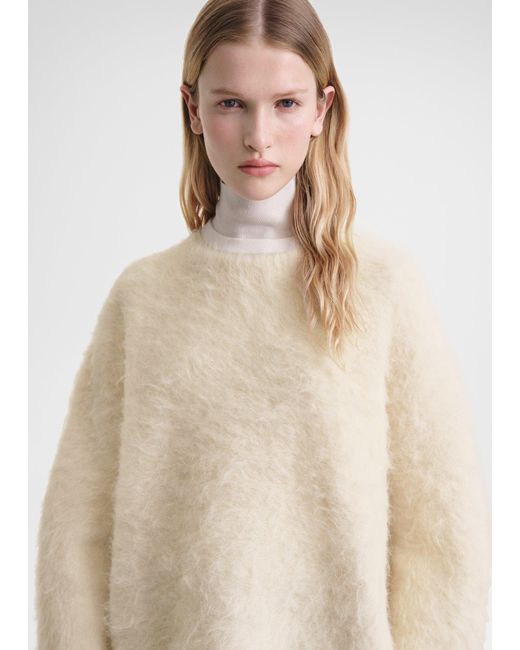 Totême Natural Boxy Alpaca Knit