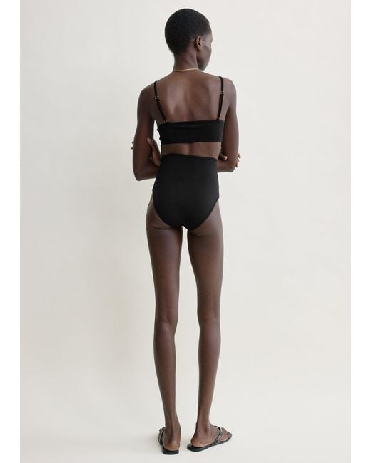 Totême Black Balconette Bikini Top