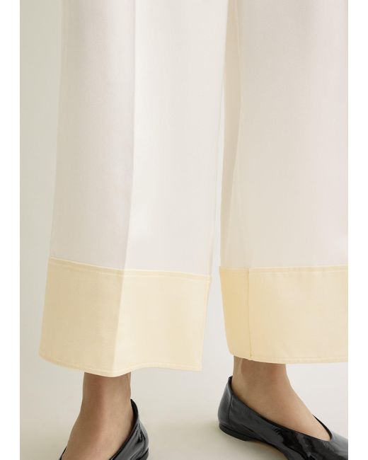 Totême Natural Satin Drawstring Trousers