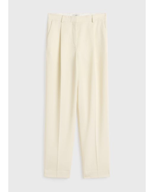 Totême  White Pleat Trousers