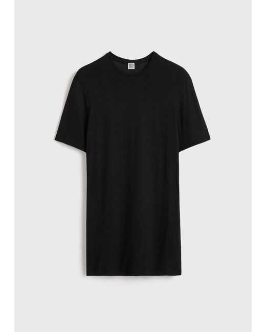Totême Black Classic Jersey Tee