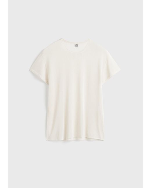 Totême White Silk Tee