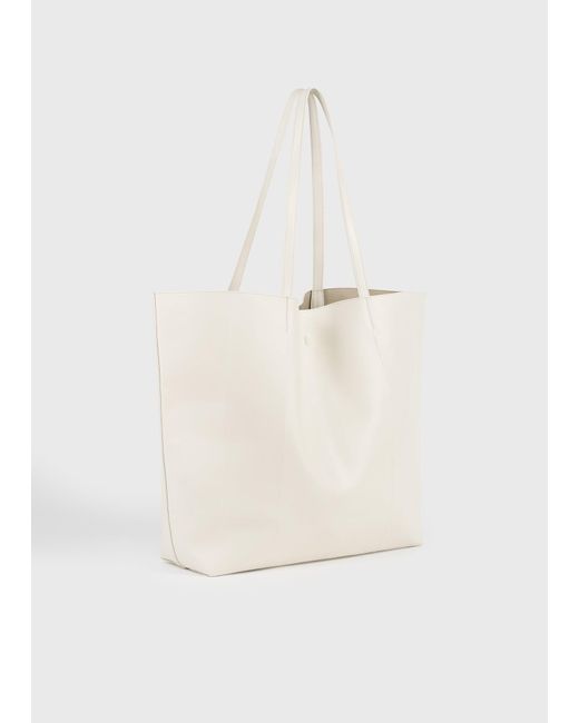 Totême  White Roam Leather Tote