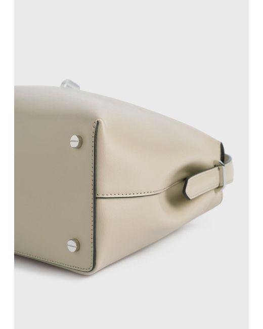 Totême  Natural T-Lock Leather Top Handle