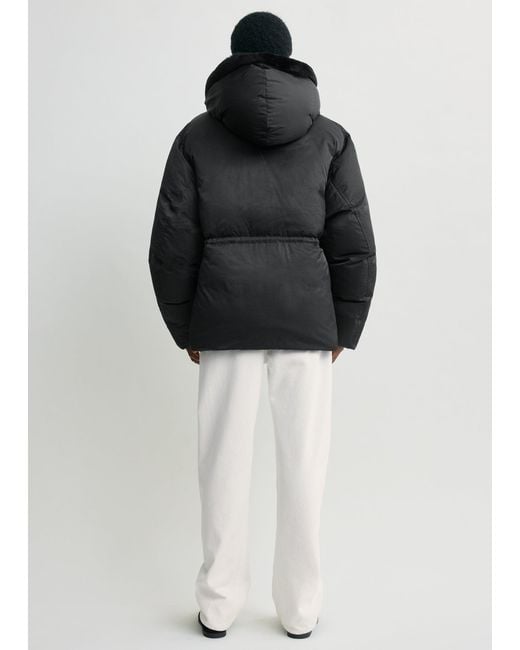 Totême Black Cinched Puffer Jacket