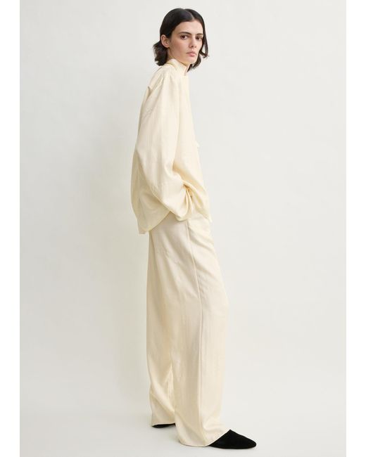 Totême Natural Monogram Silk Pj Top