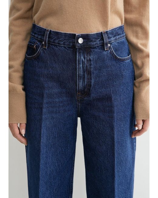 Totême  Blue Wide Tapered Leg Denim