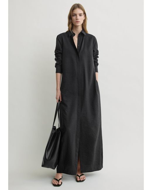 Totême Black Parachute Shirtdress