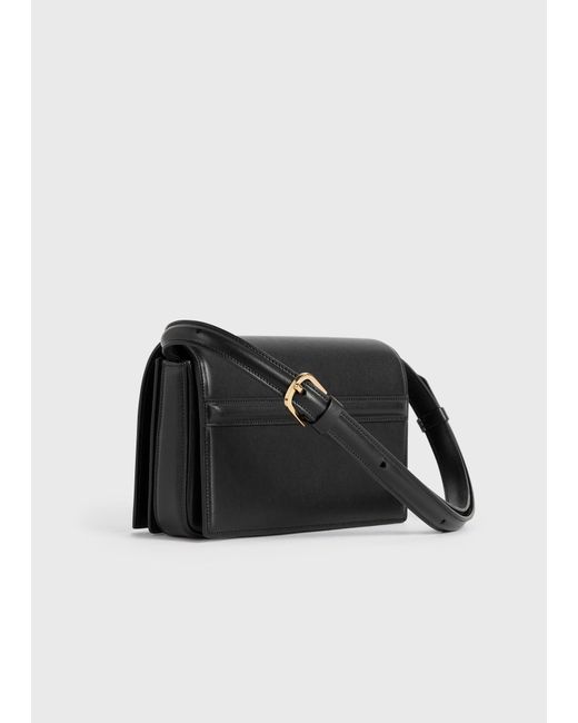 Totême  Black Mini T-Flap Leather Bag