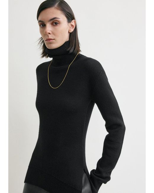 Totême Black High-Neck Double Knit