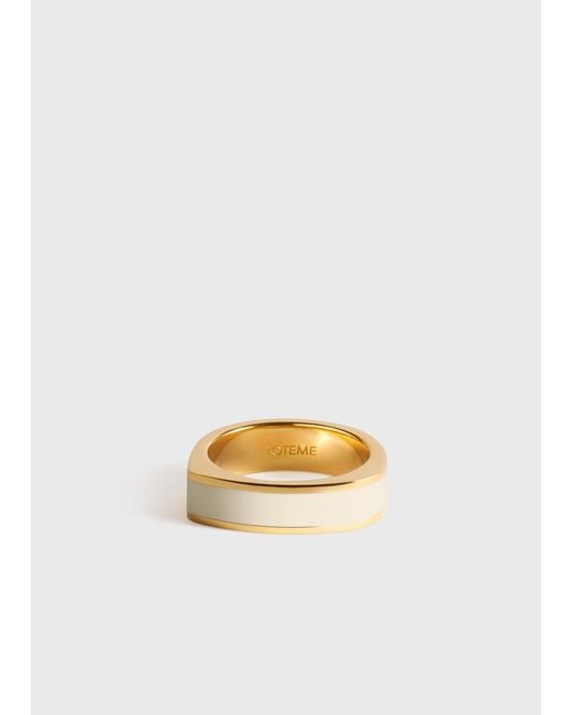 Totême White Signature Ring Ecru